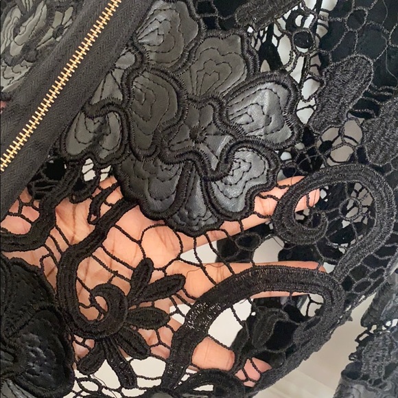 Leather/Lace Cropped top! - Picture 4 of 4